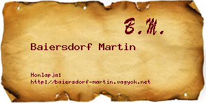 Baiersdorf Martin névjegykártya